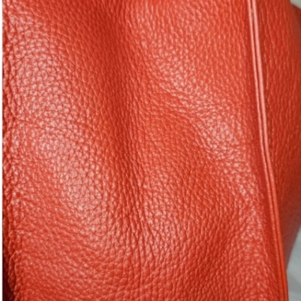 MCM 2 Way Motif Leather Drawstring Bucket Bag